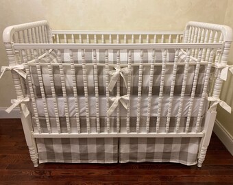 plaid crib bumper