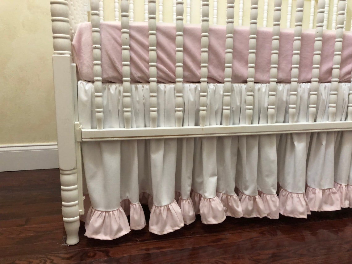 Baby Girl Cinderella Crib Bedding White and Pink Princess Etsy