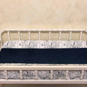 Changing Pad Cover - Airplane Changing Pad Cover, Navy Airplane Map, Air Traffic Changing Pad Cover