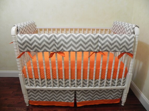 orange crib bedding