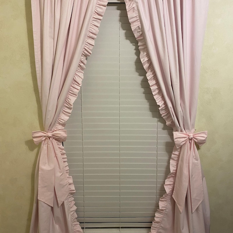 Small Ruffle Curtain Ruffled Curtains - Etsy
