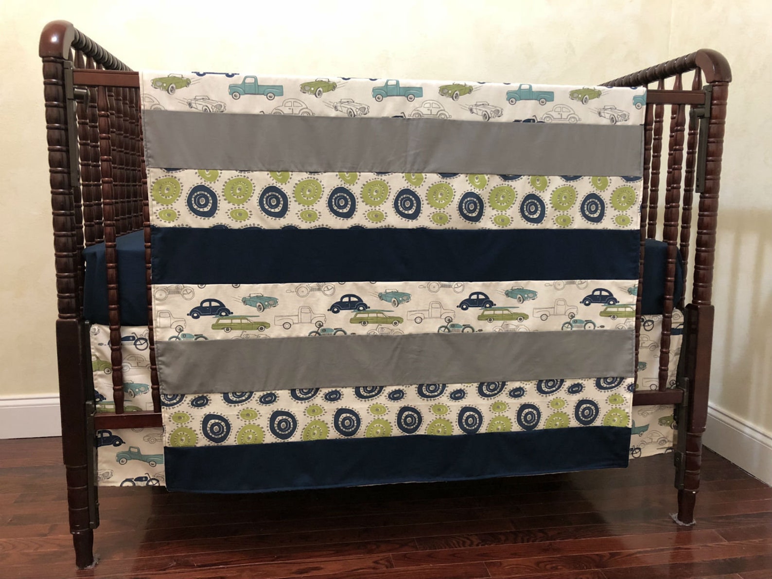 Vintage Cars Baby Bedding Boy Crib Bedding Boy Baby Bedding Etsy