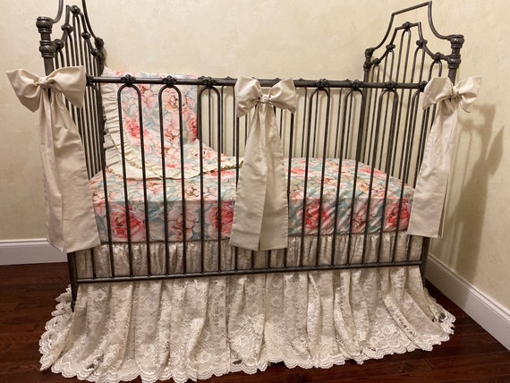 Lace crib skirt cheap
