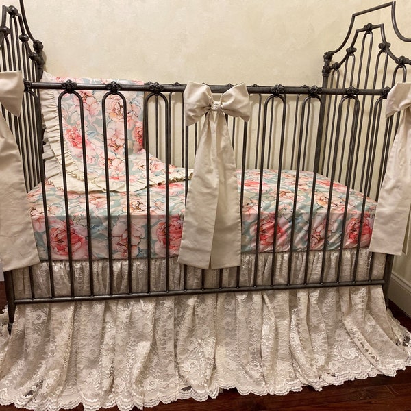 Lace Crib Bedding Etsy