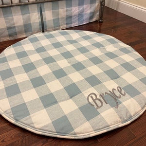13 Colors Plaid Baby Play Mat, Tummy Time Activity Mat, Play Mat in Buffalo Plaid