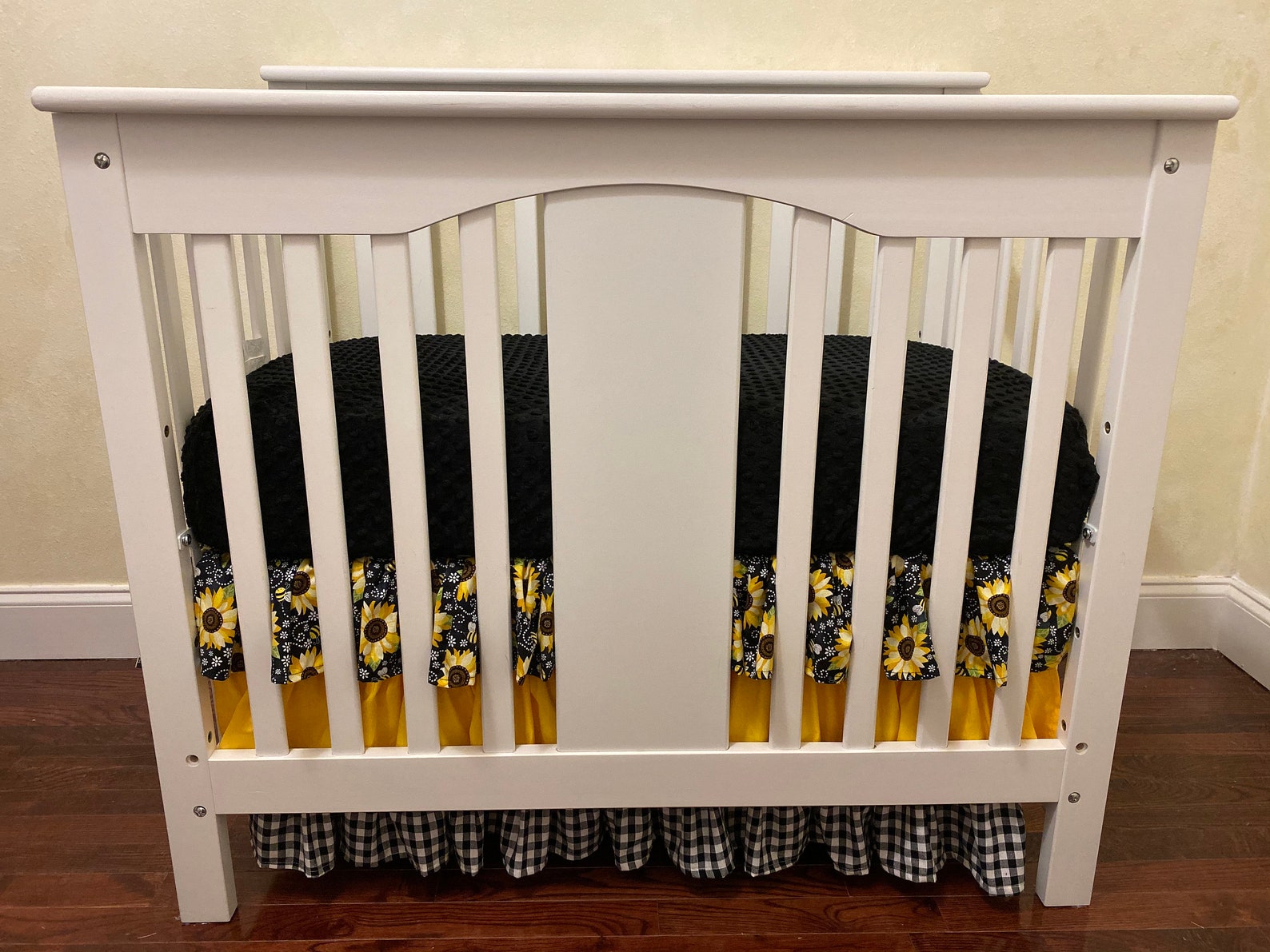 Baby Girl Sunflower MINI CRIB Bedding Girl Mini Crib Baby Etsy