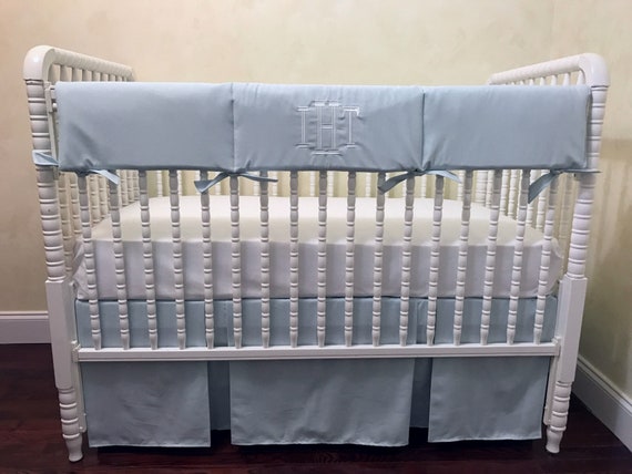 light blue crib bedding