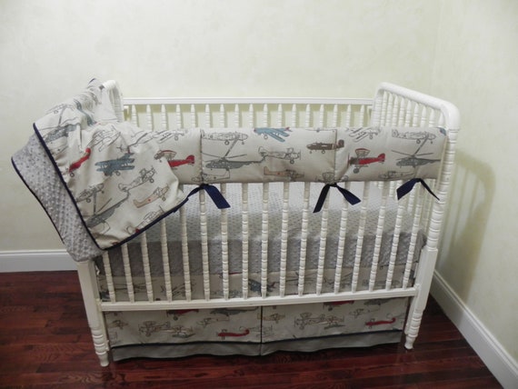 aviator crib bedding set