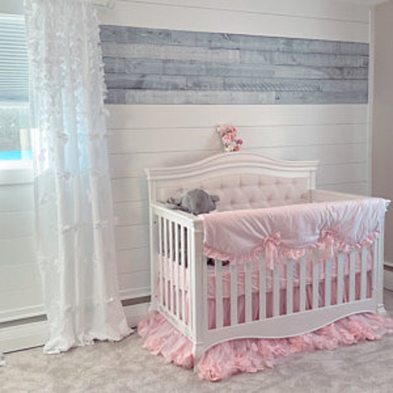 Baby Bedding Crib Bedding Set Giselle Pale Pink Pale Pink Etsy