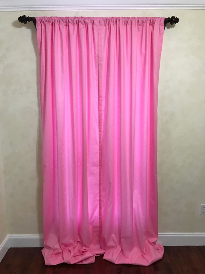 Pink Nursery Curtain Panels Custom Nursery Drapes Window Etsy