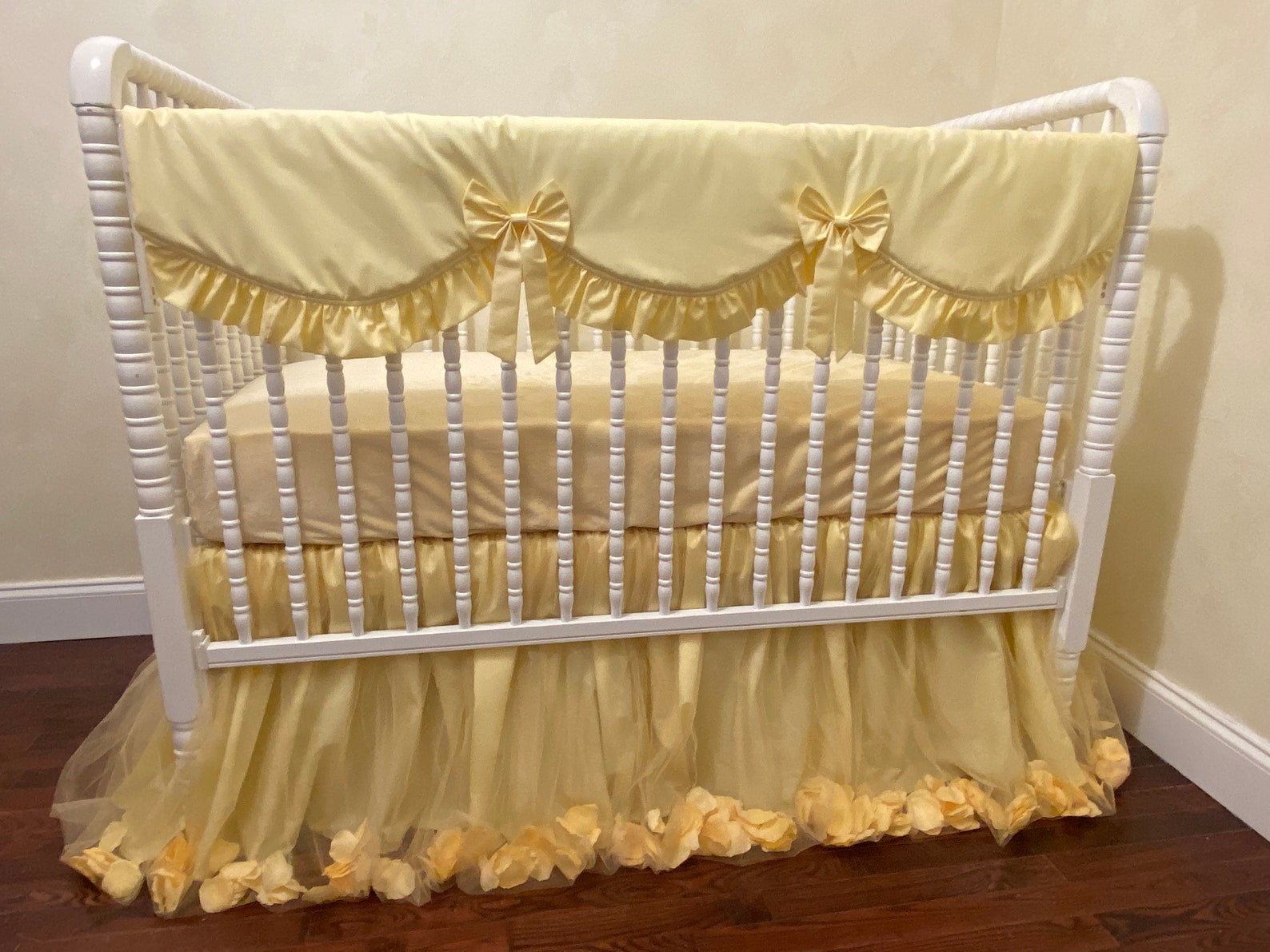 Baby Girl Crib Bedding Light Yellow Baby Bedding Girl Crib Etsy