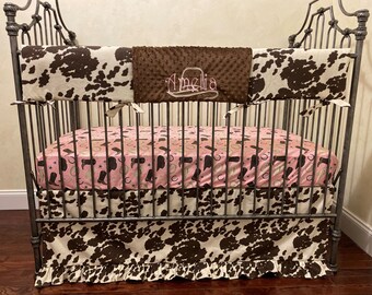 cowhide crib bedding