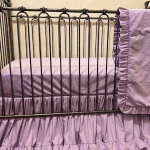 Lavender Crib Bedding Baby Girl Crib Bedding Crib Sheet Crib Skirt Baby Blanket Lavender Nursery Bedding Etsy Canada