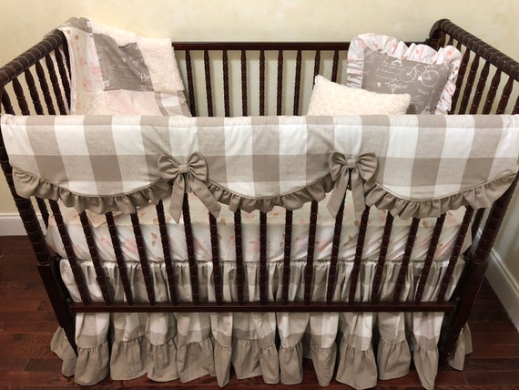 farmhouse floral crib bedding