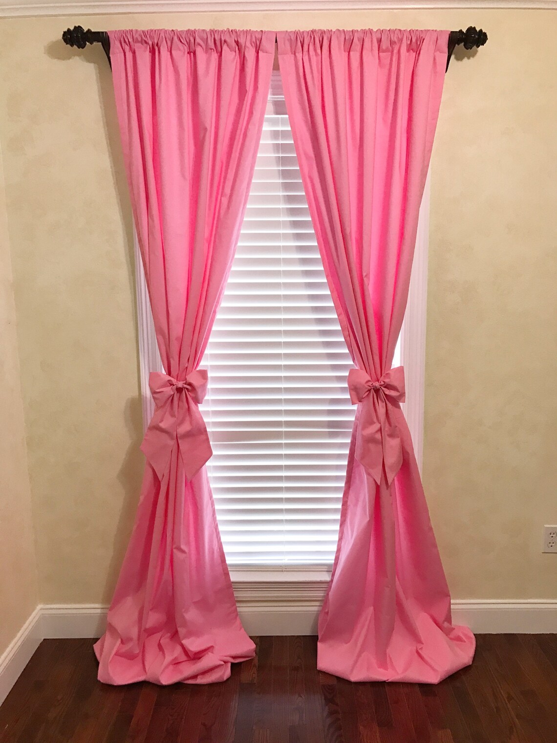 Pink Nursery Curtain Panels Custom Nursery Drapes Window Etsy