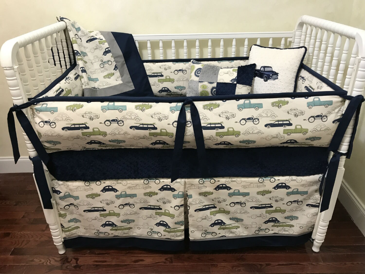 Custom Boy Baby Bedding Set Finn Vintage Cars Crib Bedding Etsy