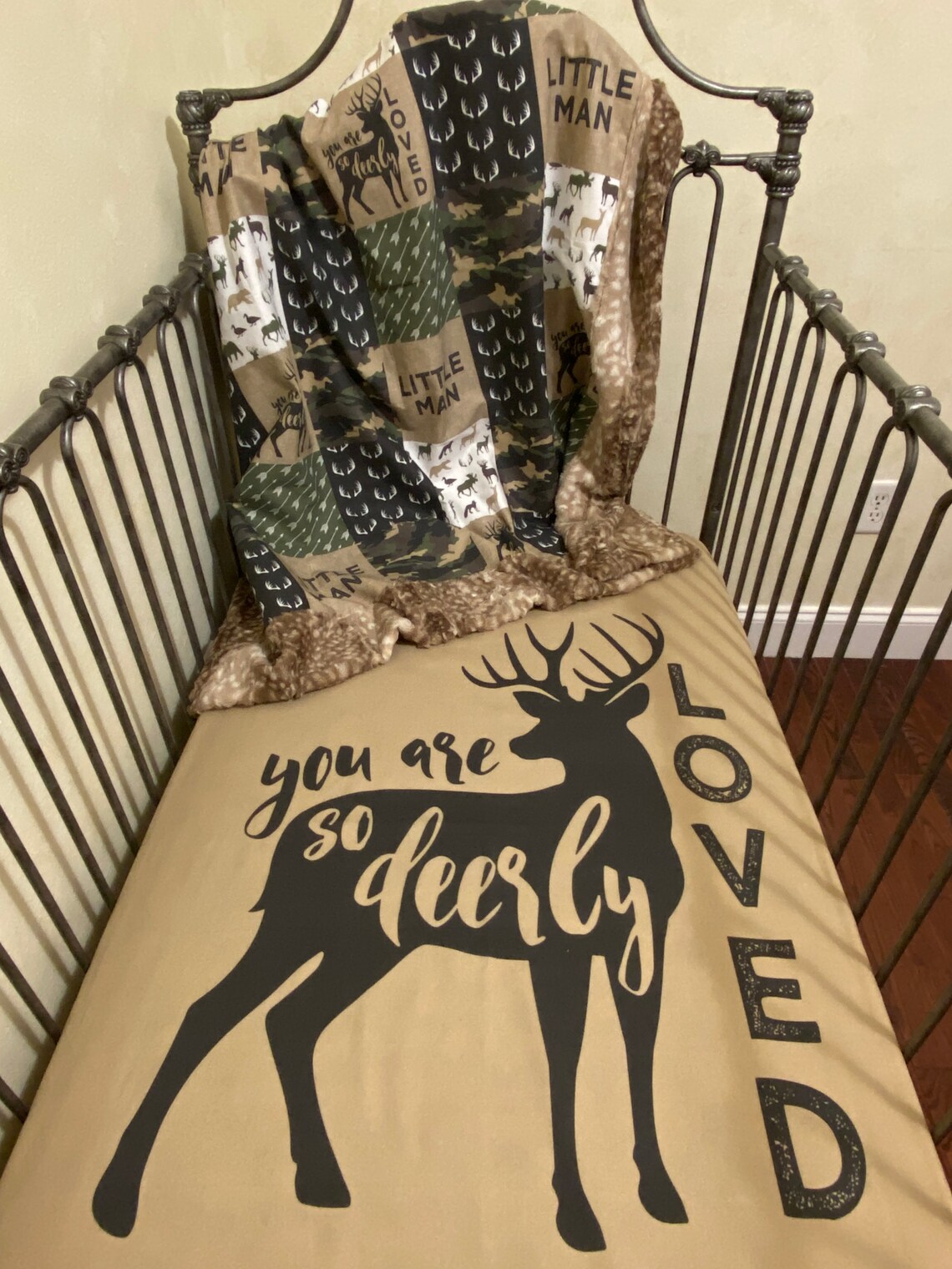 Baby Boy Woodland Crib Bedding Deer Crib Bedding Deer Minky Etsy