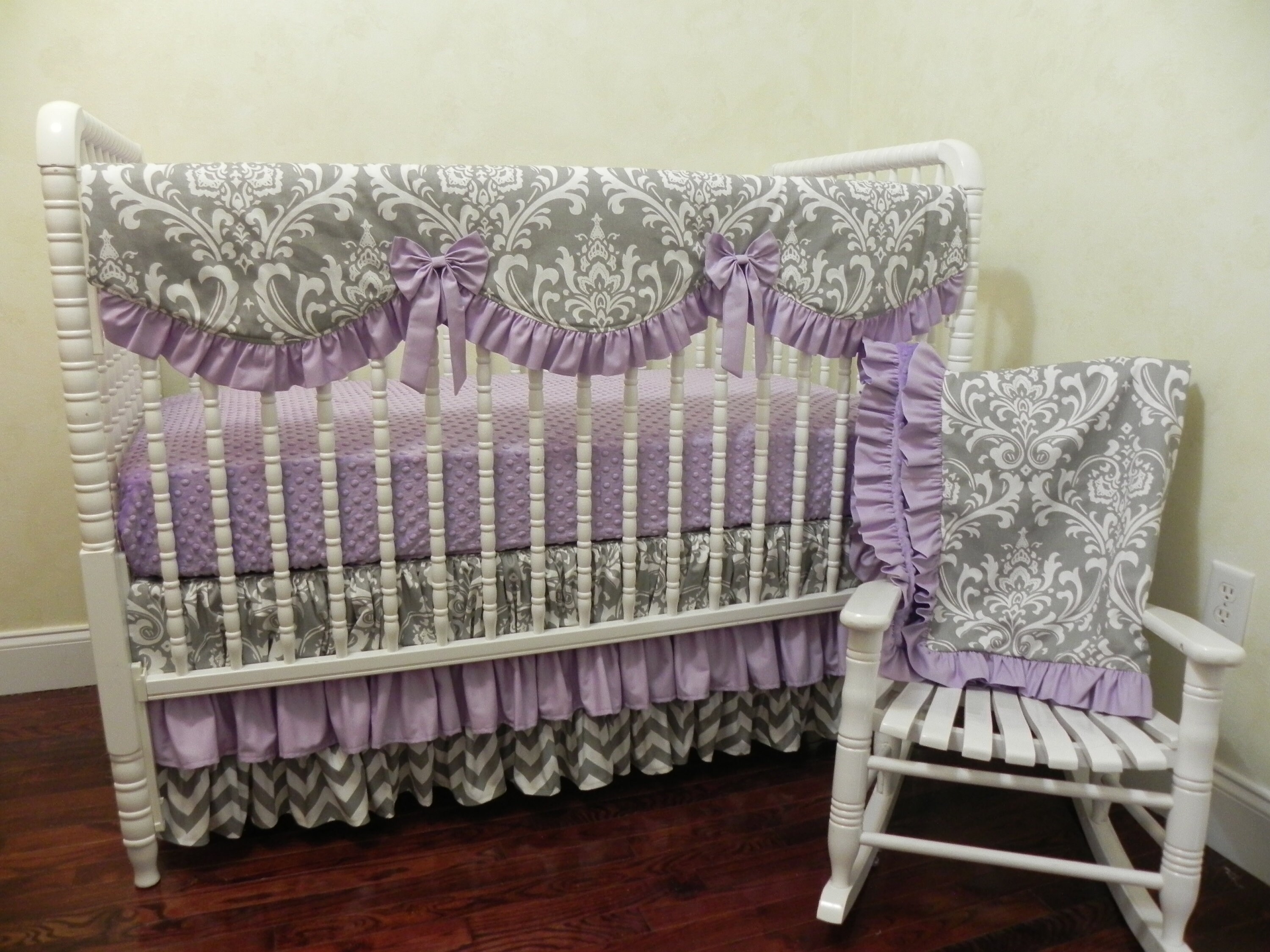 Lavender Crib Bedding Set Macy Girl Baby Bedding Lavender Etsy