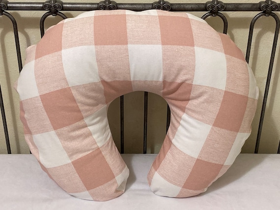 Nursing Pillow Cover Baby Girl Nursing Pillow Cover Dusty Rose Blush Pink Plaid Buffalo Check Etsy