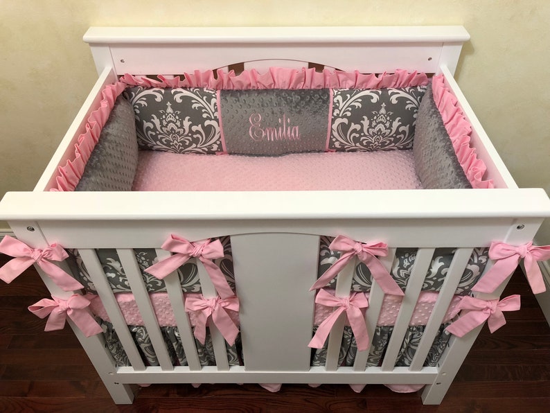 Baby Girl MINI CRIB Bedding Girl Mini Crib Baby Bedding Etsy