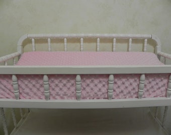 Light Pink Minky Dot Changing Pad Cover