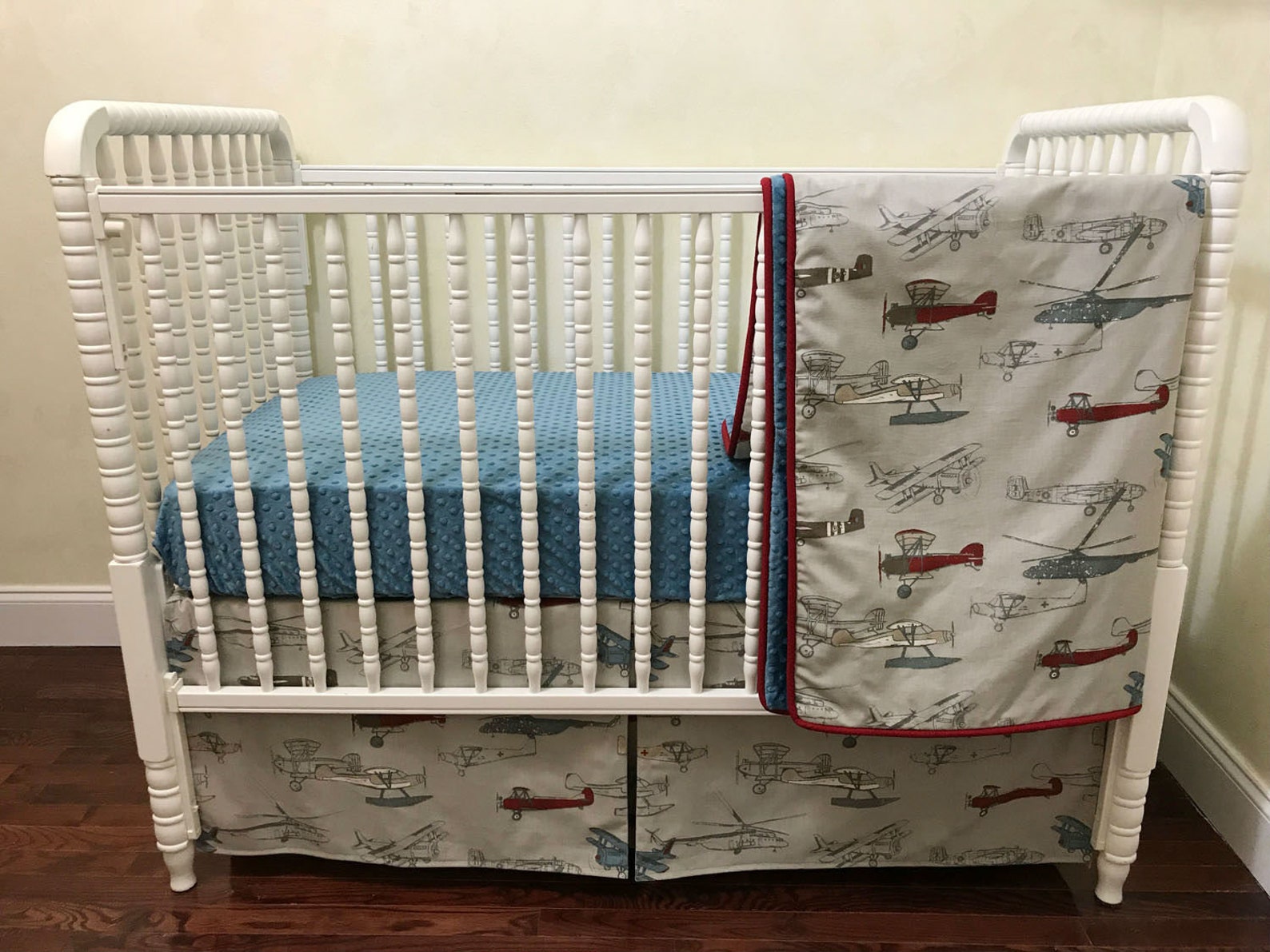 Airplane Baby Bedding Set Justin Boy Crib Bedding Crib Rail Etsy