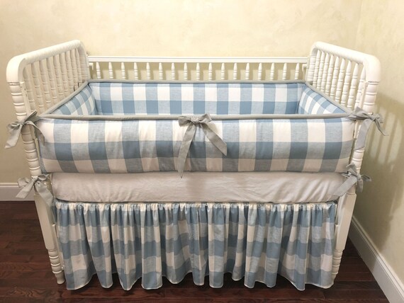 plaid crib bumper