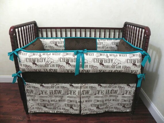 Cowboy Crib Bedding Set Cody Boy Baby Bedding Western Baby Etsy
