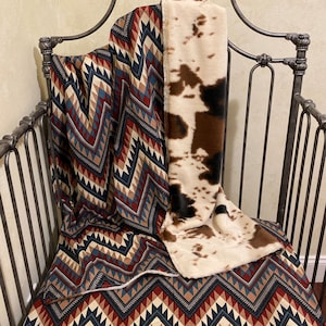 Baby Boy Western Crib Sheet, Baby Blanket Set, Western Nursery Bedding, Cowboy Baby Bedding