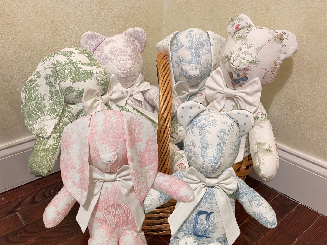 Animal Toile Pattern Stuffed Teddy Bear