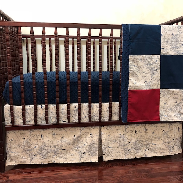 Airplane Nursery Bedding Etsy