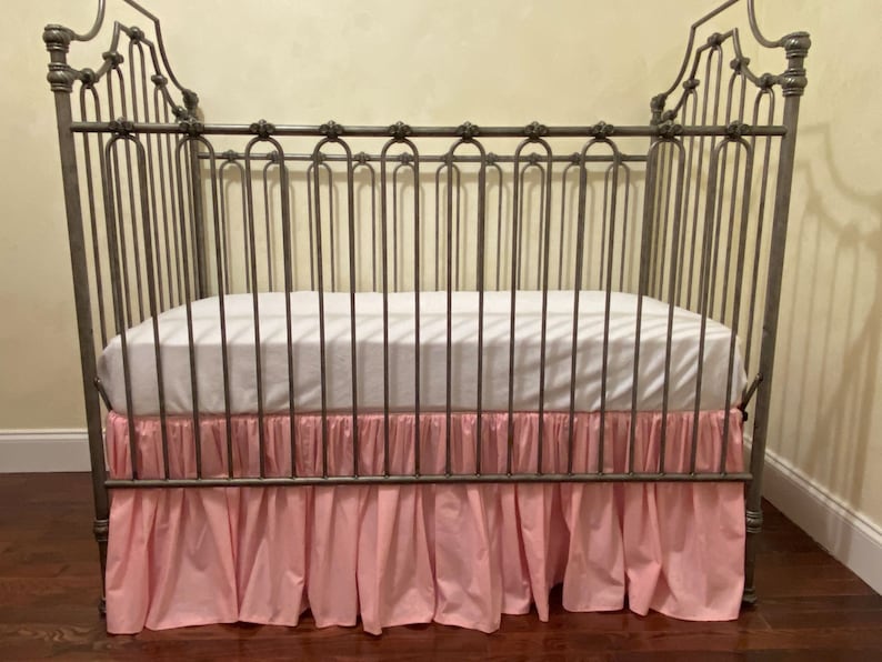 Custom Crib Skirt Gathered Ruffled Style Cotton Crib Skirt Etsy