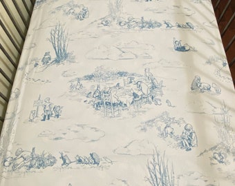 Classic Pooh Toile Cotton Crib Sheet