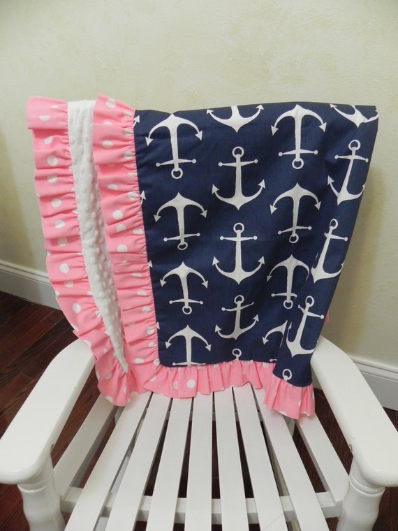 Nautical Girl Crib Bedding Set Tori Girl Baby Bedding Navy Etsy