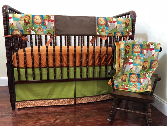 Safari Baby Bedding Jungle Baby Crib Set Jungle Nursery Etsy