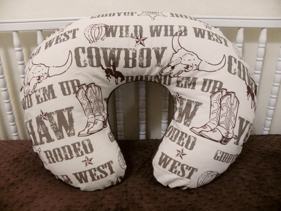 Nursing Pillow Cover Baby Boy Cowboy Rodeo Nursing Pillow Cover