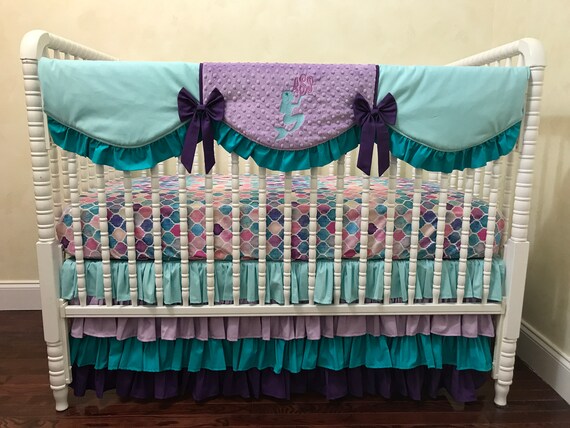 mermaid crib bumper