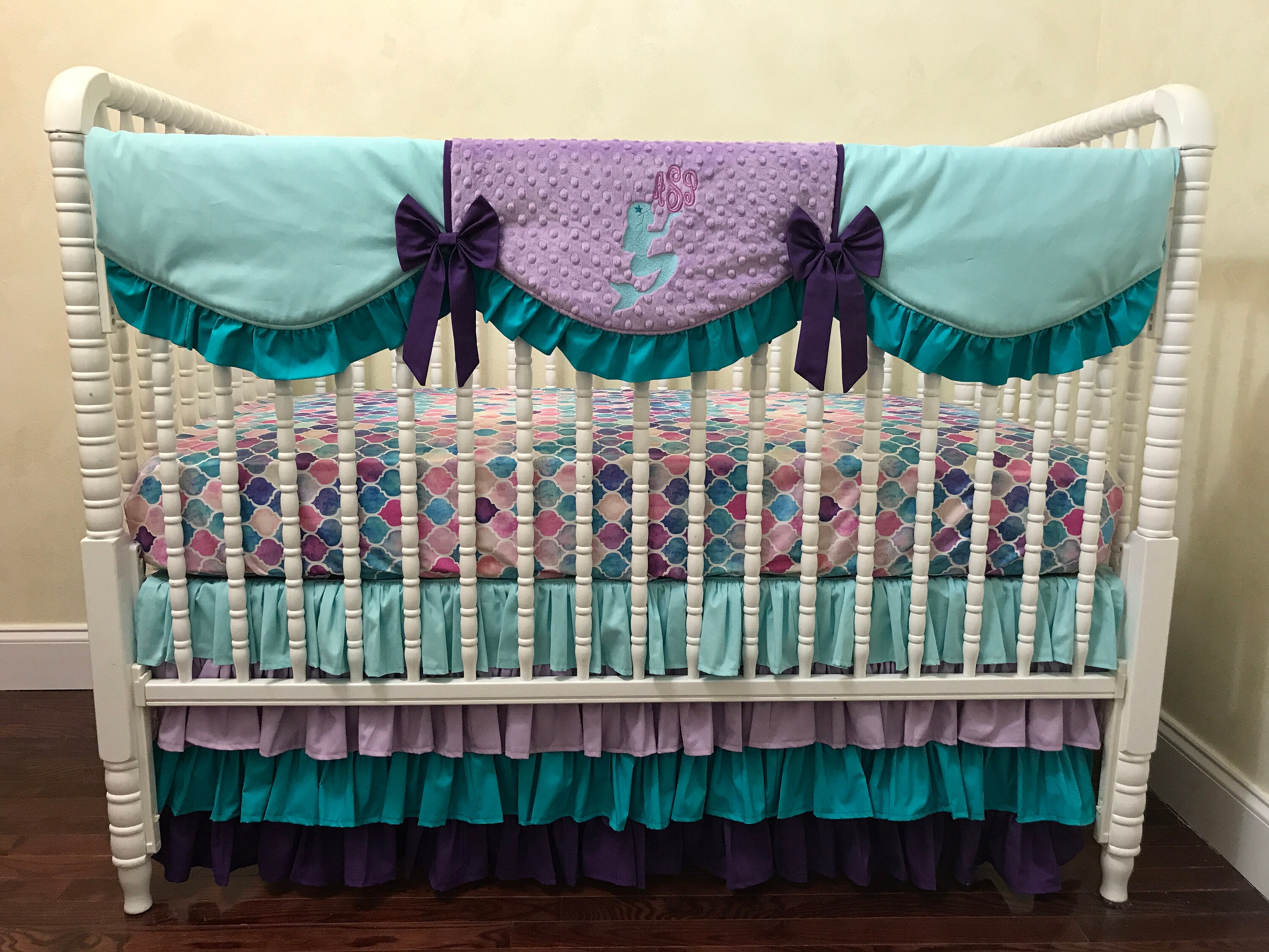Mermaid Baby Bedding Set Arielle Mermaid Crib Bedding in Etsy