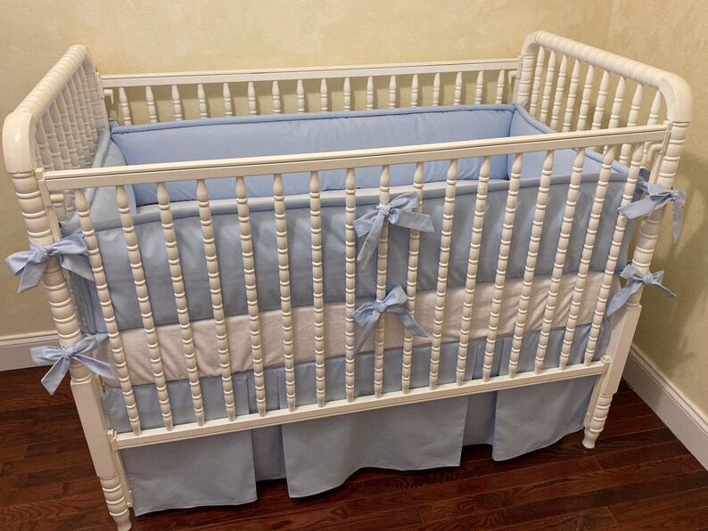 Light Blue Baby Boy Crib Bedding Light Blue Baby Bedding Etsy