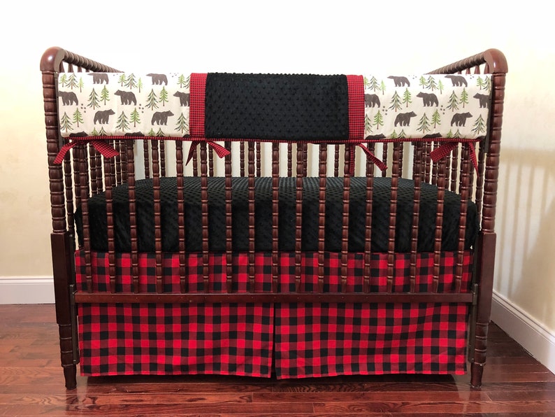 buffalo check crib bedding