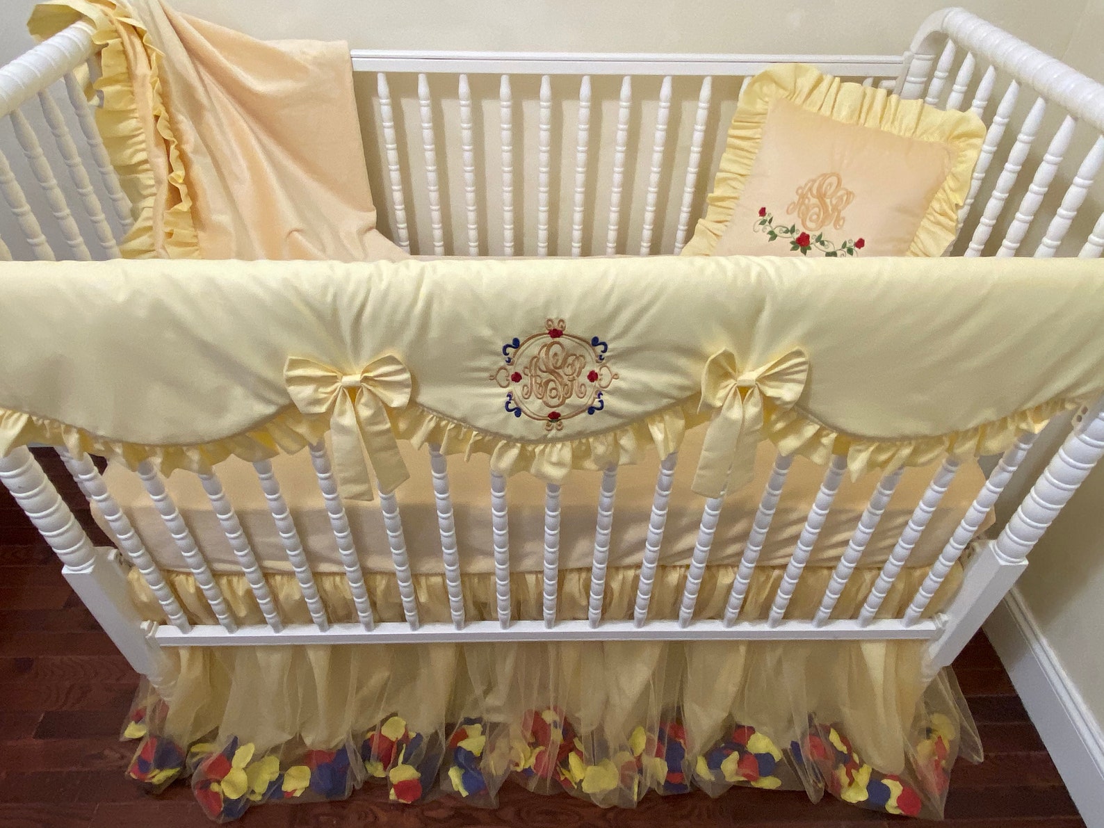 Baby Girl Crib Bedding Beauty and Beast Crib Bedding Light Etsy