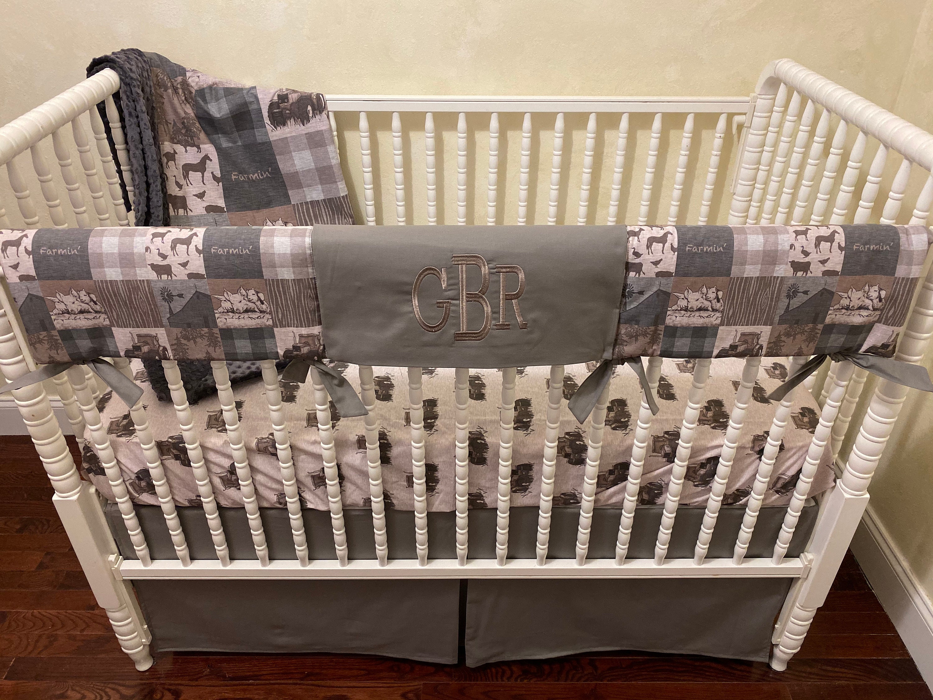 Baby Boy Farm Life Crib Bedding Tractor Baby Bedding Farm Etsy
