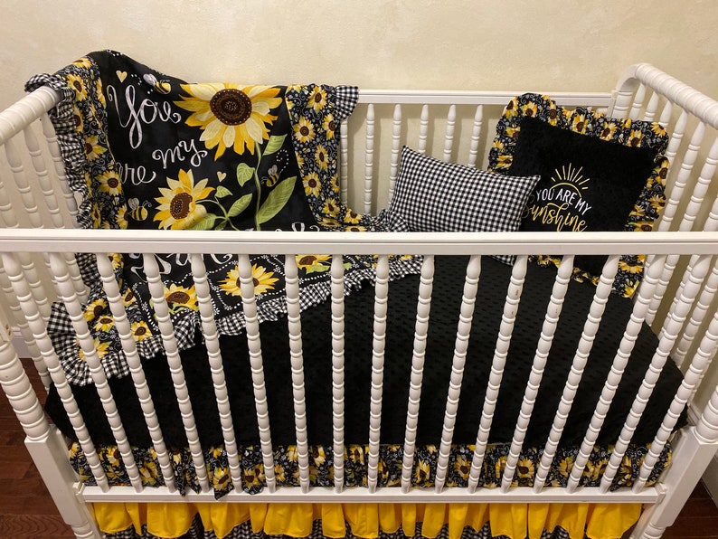 Sunflower Crib Bedding Girl Baby Bedding You Are My Etsy