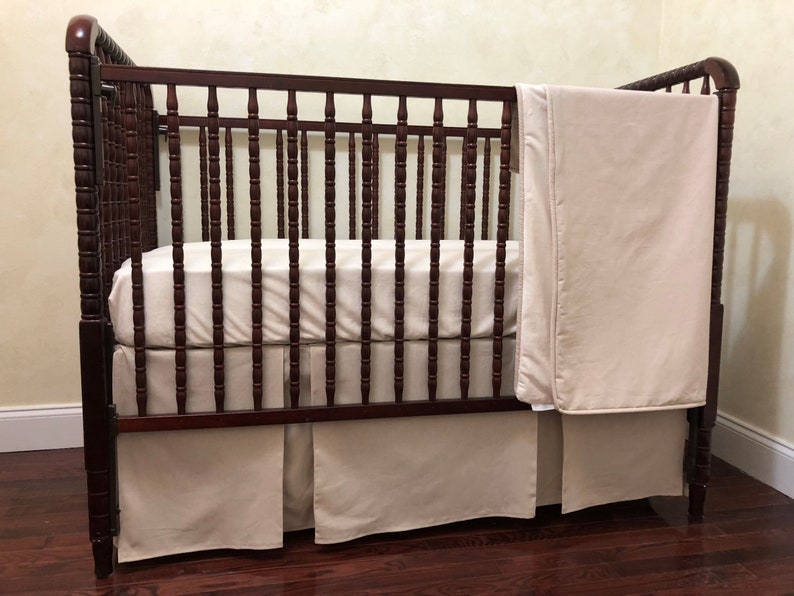 Natural Linen Crib Bedding Linen Crib Skirt Boy Baby Etsy