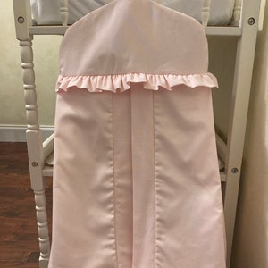 Diaper Stacker Hanger Style Diaper Stacker in Solid Pale Pink, Baby Girl Nursery No Monogram