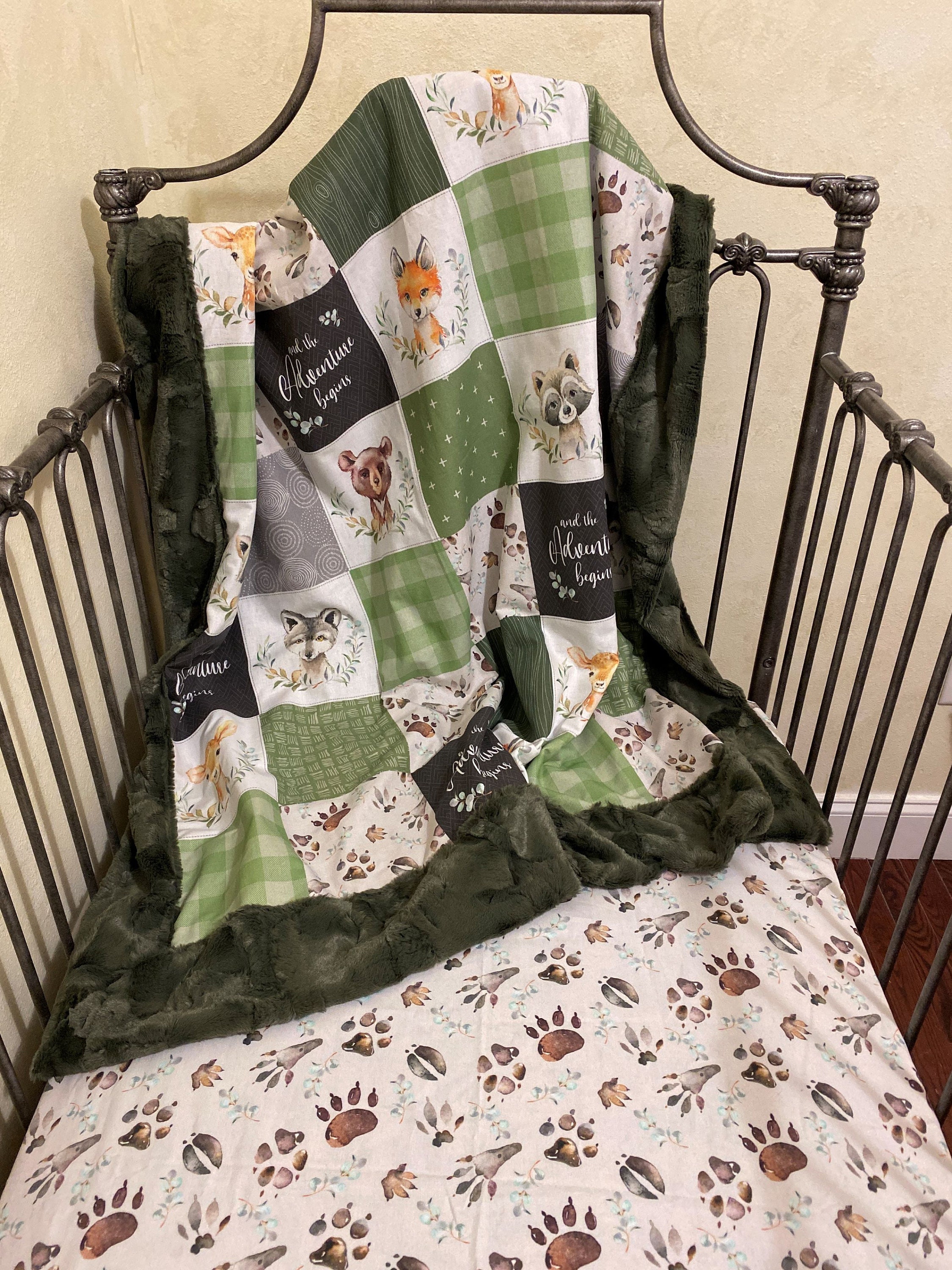 Woodland Baby Animals Blanket Crib Sheet Set Baby picture
