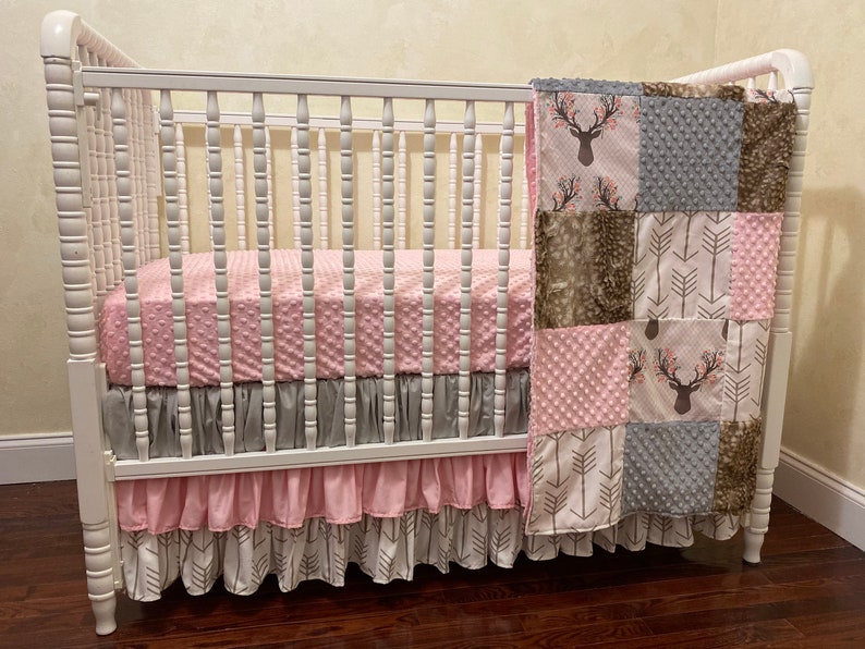 Girl Woodland Baby Bedding Woodland Nursery Bedding Baby Etsy