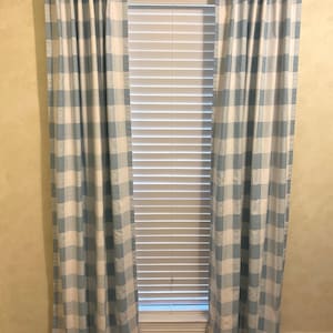 13 Colors - Buffalo Check Curtains,  Buffalo Plaid Nursery Curtains, Blue, Pink, Green Plaid Curtains