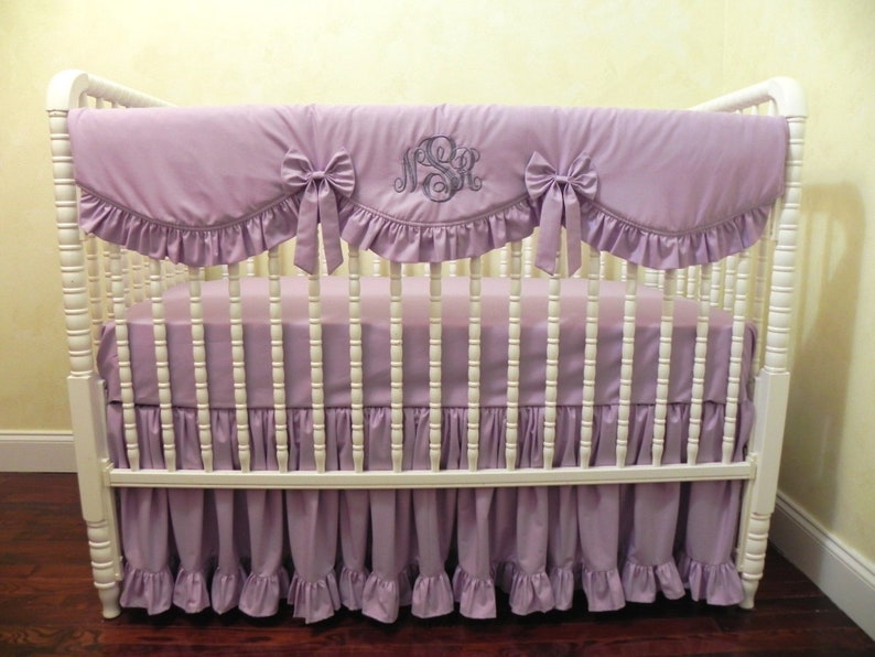 Lavender Crib Bedding Baby Girl Crib Bedding Crib Rail Etsy