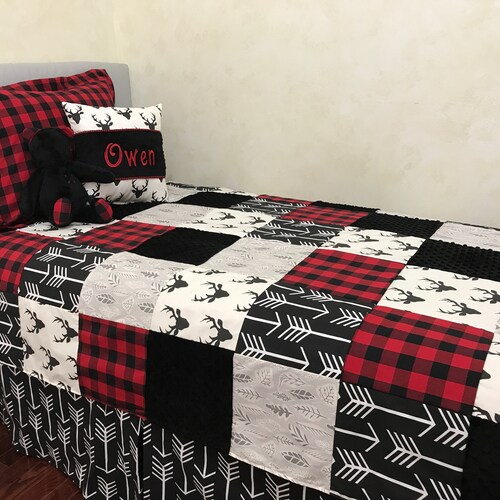 red plaid twin comforter